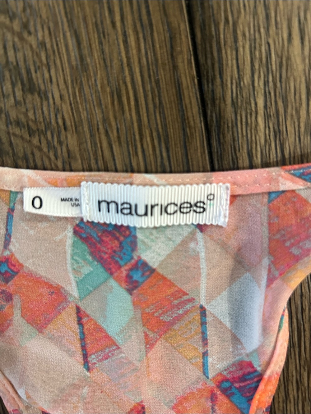 Maurices Light Pink Geometric Racerback Tank - Picture 3 of 3